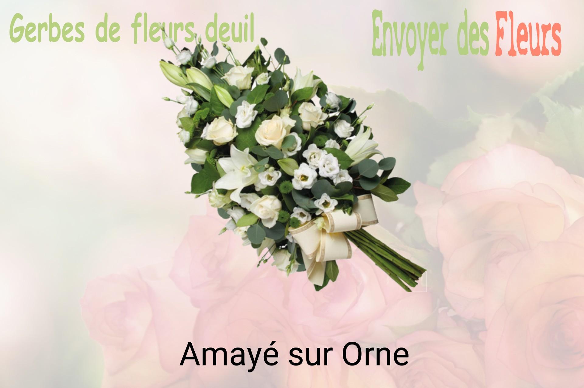 Gerbe de fleurs de deuil livrée à Amayé-sur-Orne